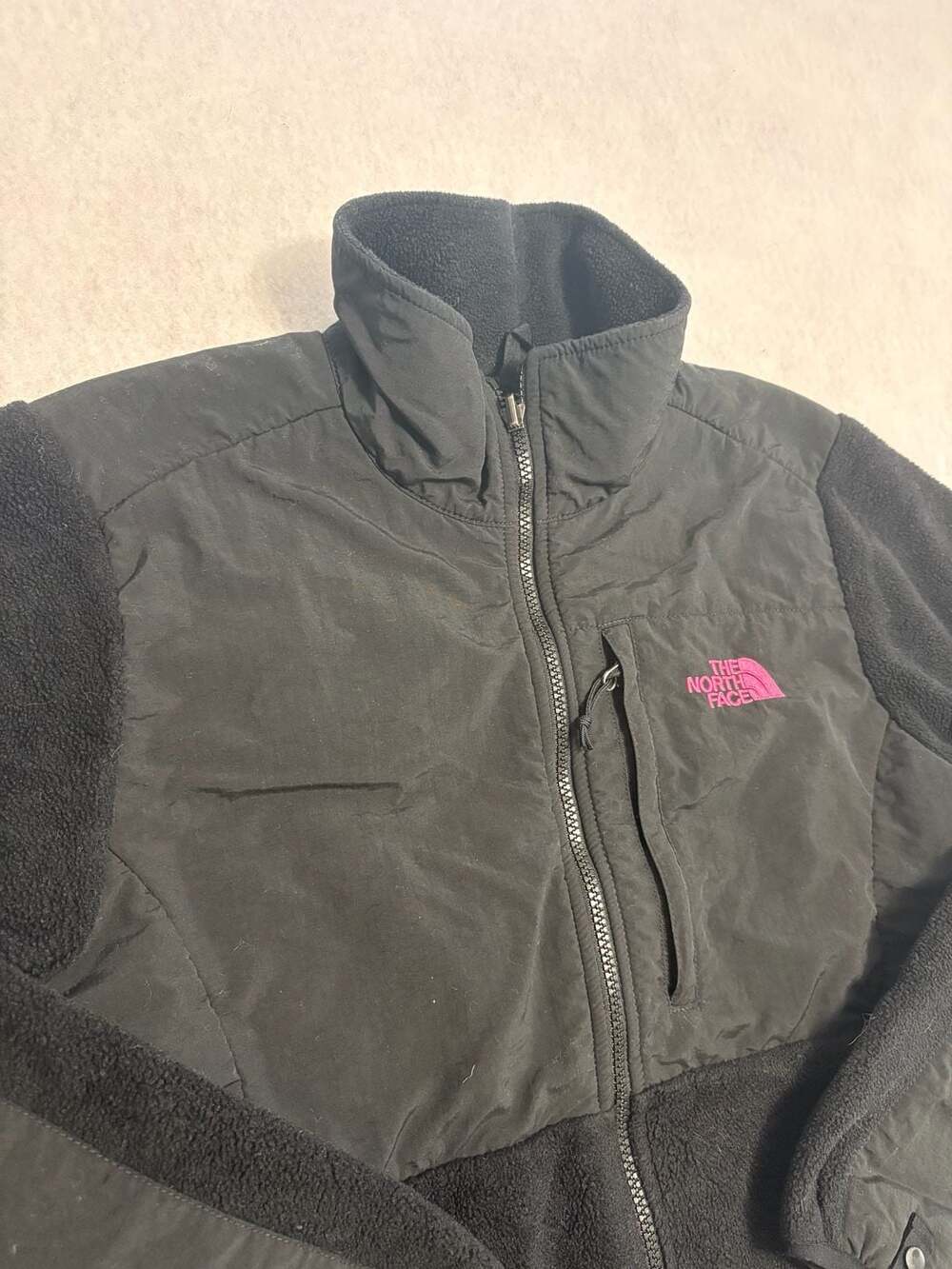 The North Face Denali Fleece Jacket Black Pink Womens Size M